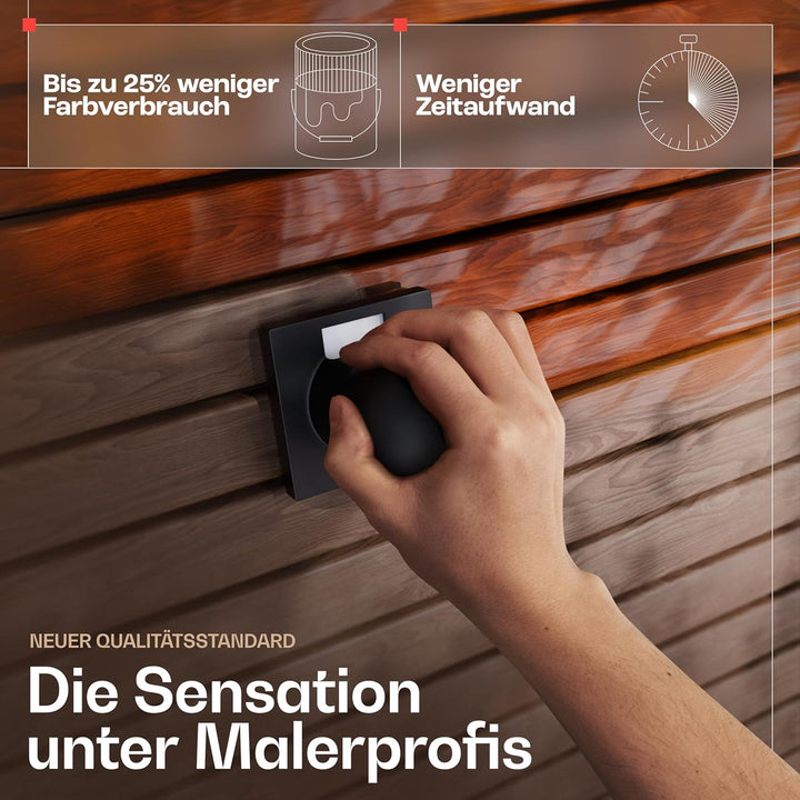 W4 Flächenstreicher für Holz - 3er Streichset Holz - ideale Pinsel Alternative - Streichwerkzeug für