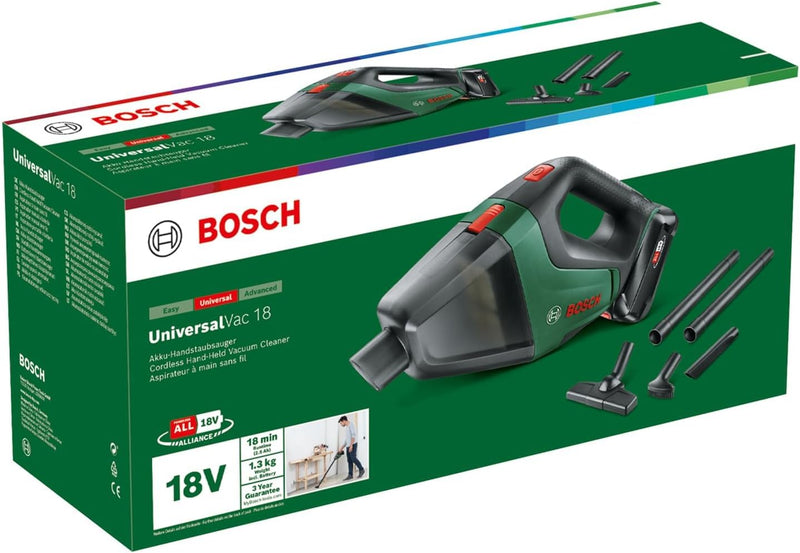 Bosch Akku Staubsauger UniversalVac 18 (ohne Akku, 18 Volt Sytem, im Karton) UniversalVac 18V I ohne