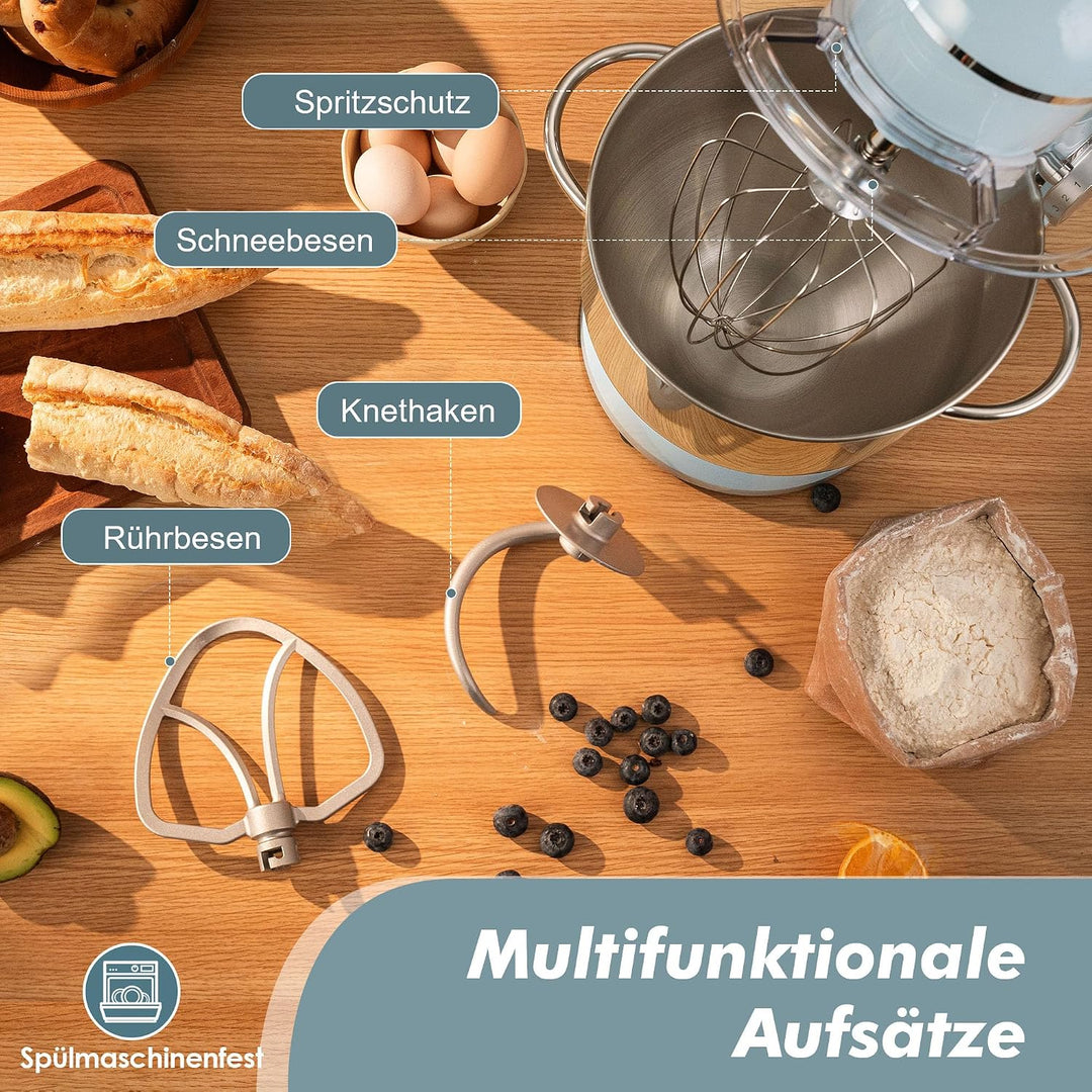 Fab-Serie 8L Küchenmaschine von Kitchen in the box, leistungsstarke Rührmaschine bis zu 2000W, ideal