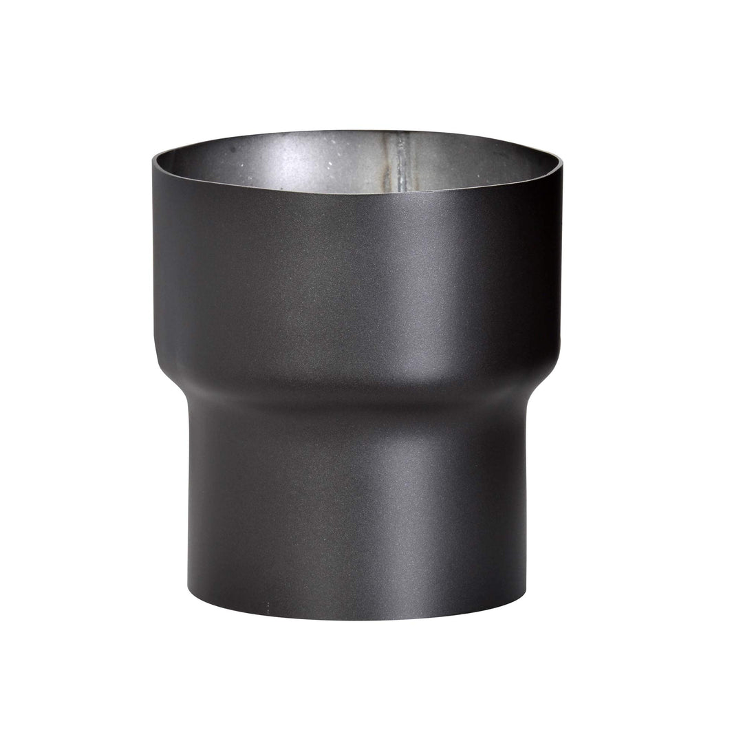 FIREFIX R150/Ü8 Übergangsstück (Erweiterung) für 2 mm Starke Rauchrohre, schwarz lackiert, von 120 m