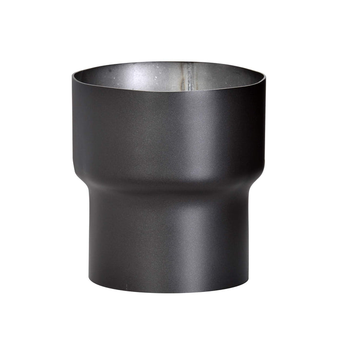 FIREFIX R150/Ü8 Übergangsstück (Erweiterung) für 2 mm Starke Rauchrohre, schwarz lackiert, von 120 m