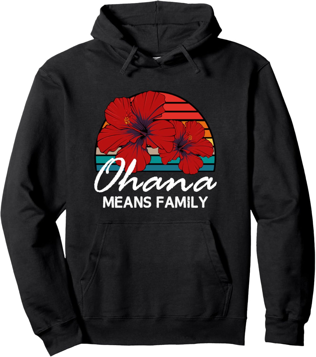 Ohana Family Hawaii Vacation Fan Holidays Matching Vacation Pullover Hoodie