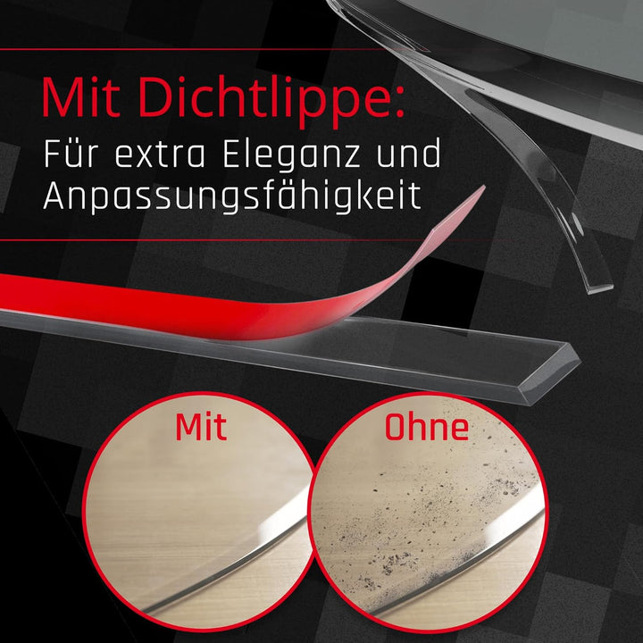 BIJON Glasplatte Kreis Schwarz für Kaminofen mit Dichtlippe, Glasbodenplatte - Funkenschutzplatte Gl