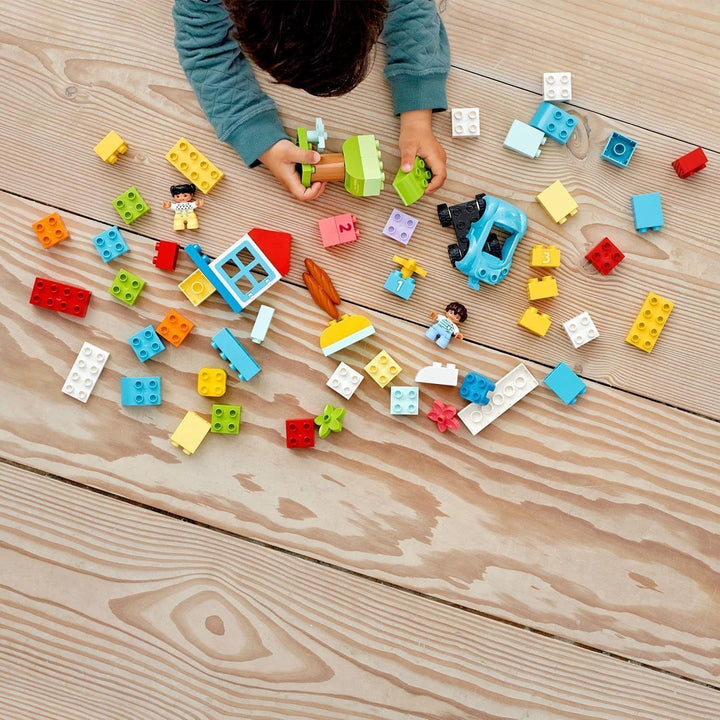 LEGO 10914 DUPLO Deluxe Steinebox, ab 1,5 Jahren & 10913 DUPLO Classic Steinebox, Kreativbox mit Auf