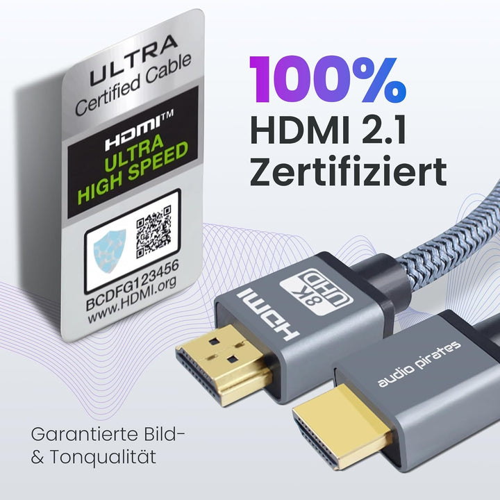audio pirates – PERFORMANCE OMEGA COLLECTION - HDMI 2.1 Kabel | 48Gbit/s Ultra High Speed HDMI-Kabel