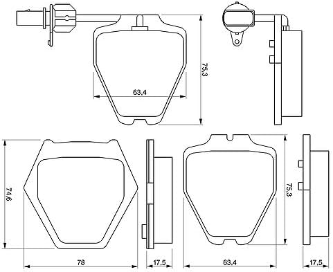 Bosch BP403 Bremsbeläge - Vorderachse - ECE-R90 Zertifizierung - vier Bremsbeläge pro Set