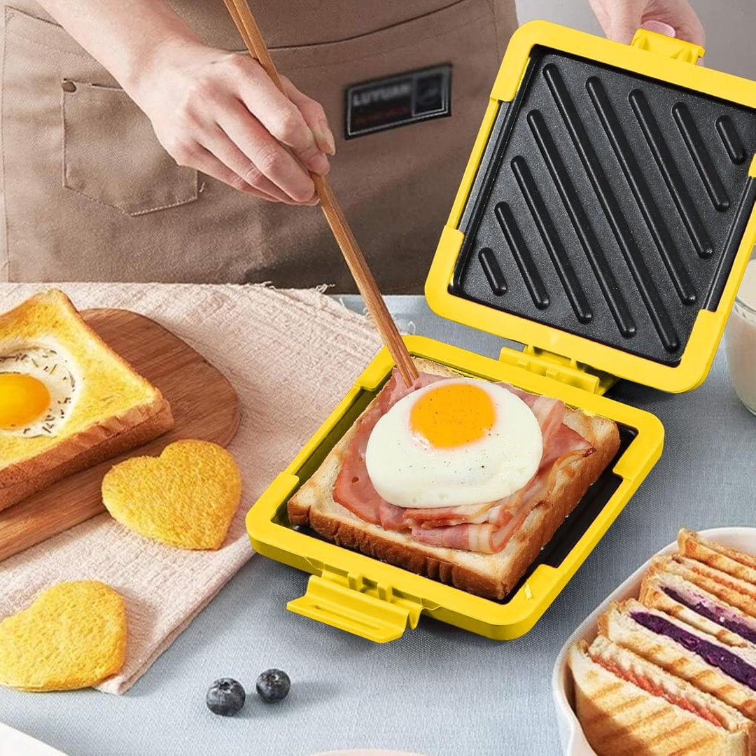 Mikrowellen-Sandwichmaker,Sandwichtoaster Für Schnelle Mahlzeiten,Mikrowellengeeigneter Grillkäse-Ma