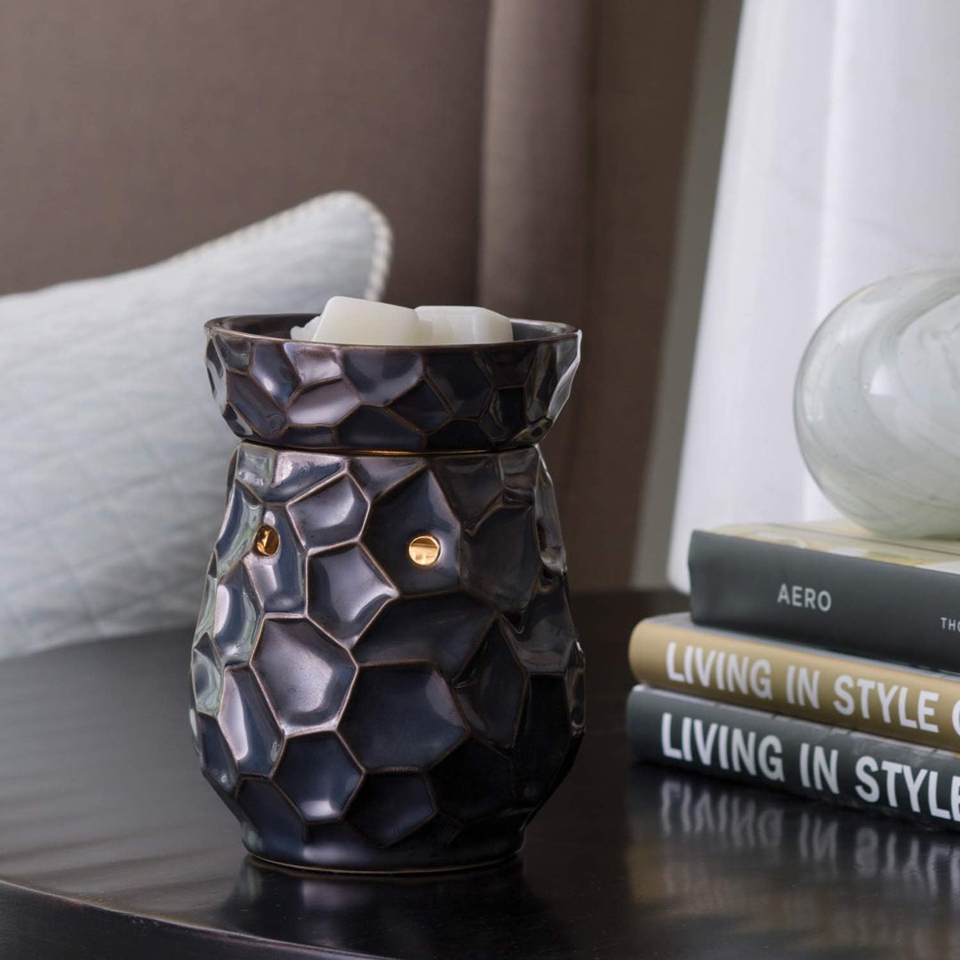 Candle Warmers HAMMERED Duftlampe elektrisch metallic schwarz
