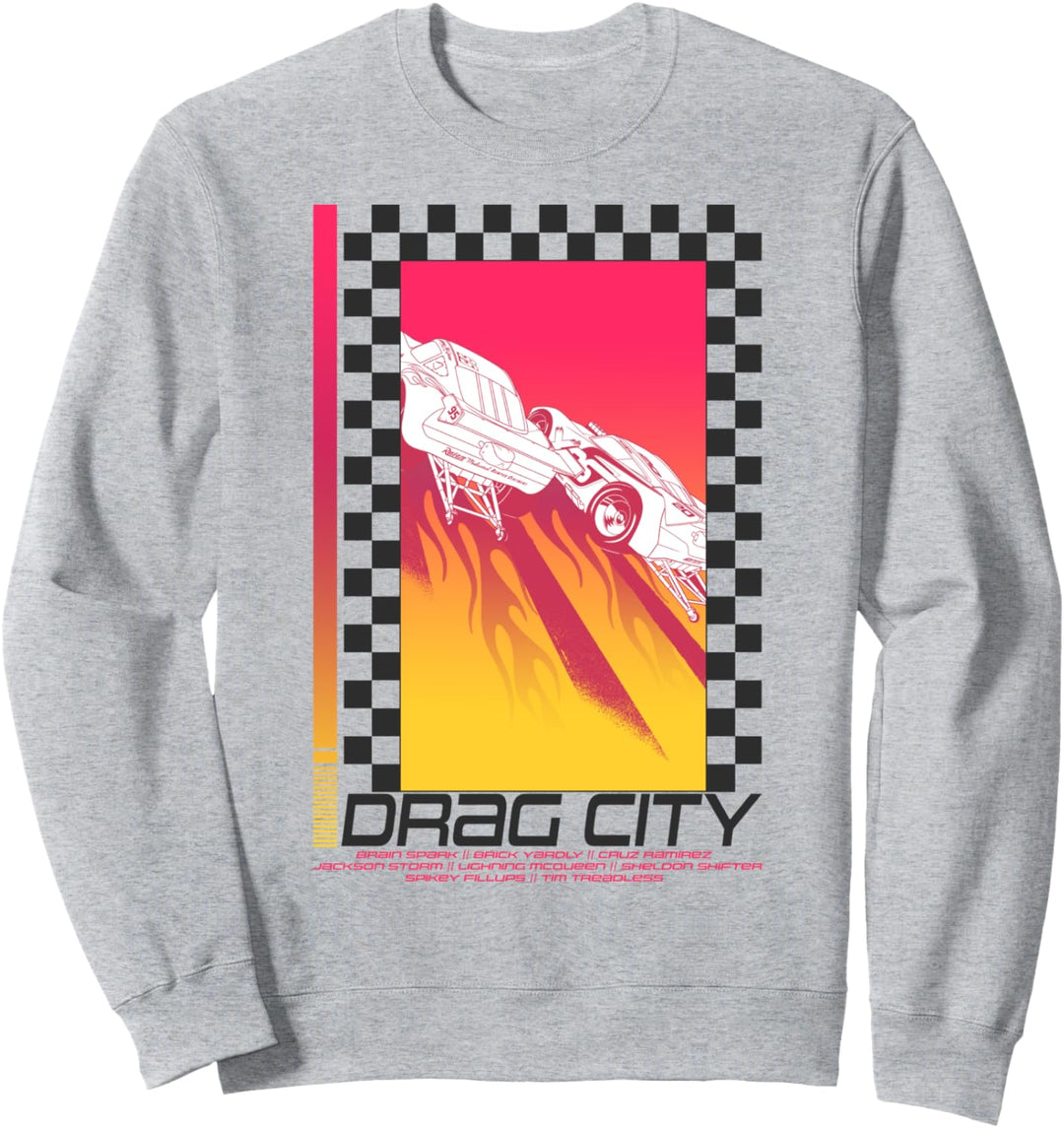 Disney Pixar Cars Drag City Flames Poster Sweatshirt