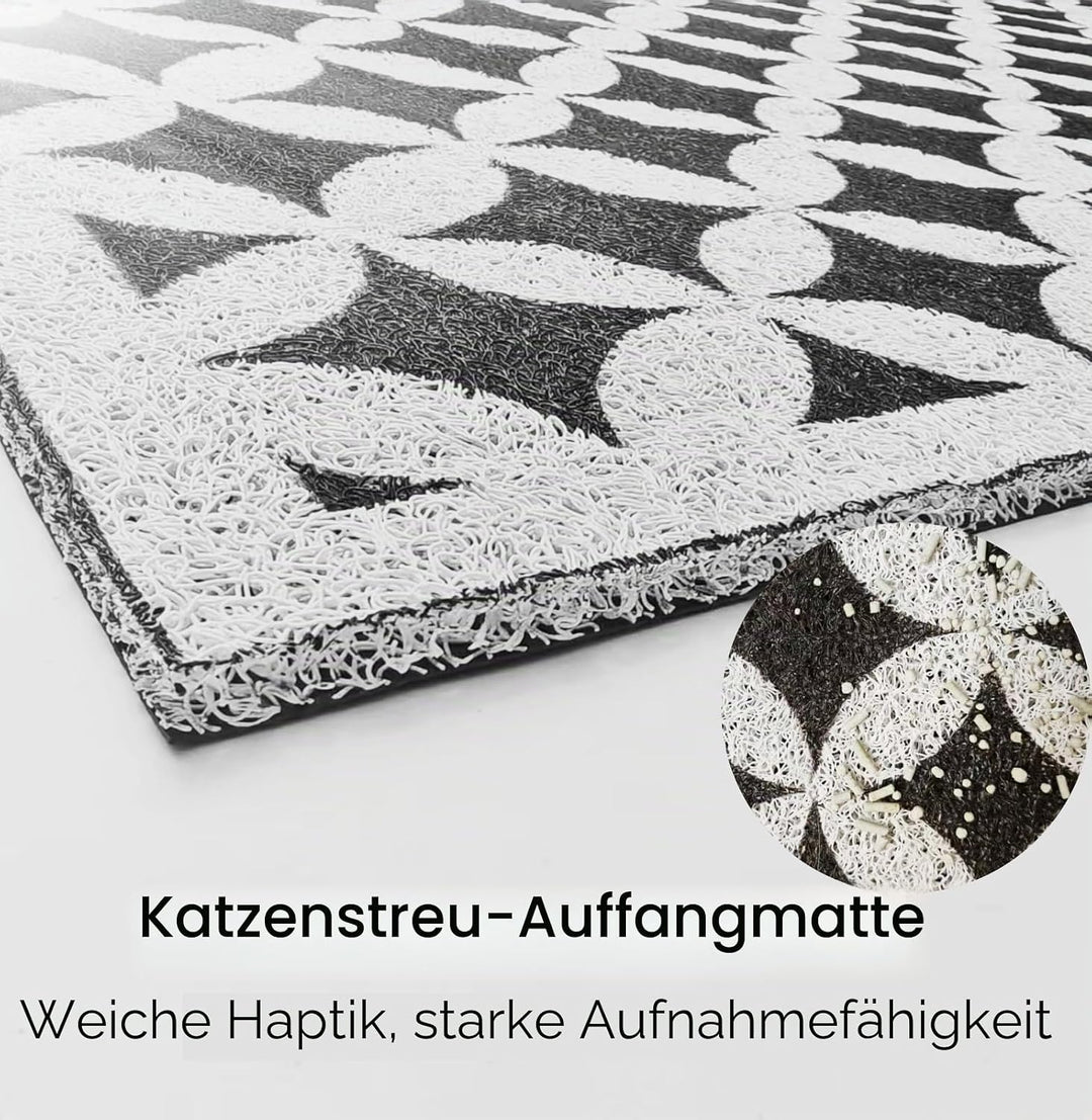 Edelstahl Katzentoilette 2er Set mit hohem Rand | geruchsneutral & leicht zu reinigen | rutschfeste