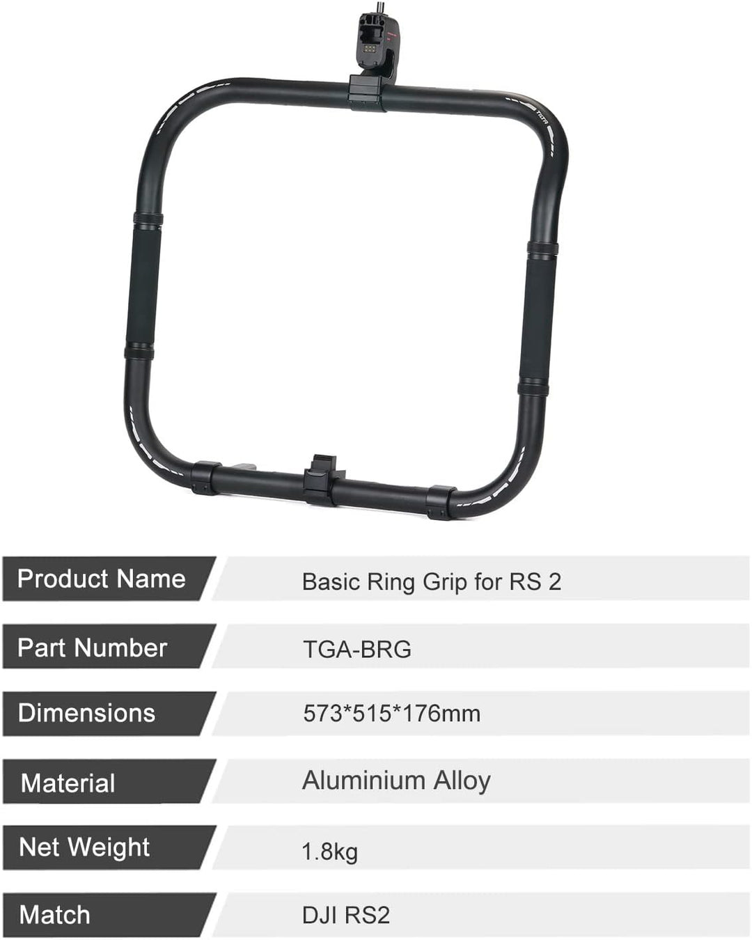 TILTA TGA-BRG-TK-1 Basic Ring Grip + TGA-ARG-SSC Soft Shell Case für DJI RS2 RS 2 RS3 RS 3 PRO Gimba