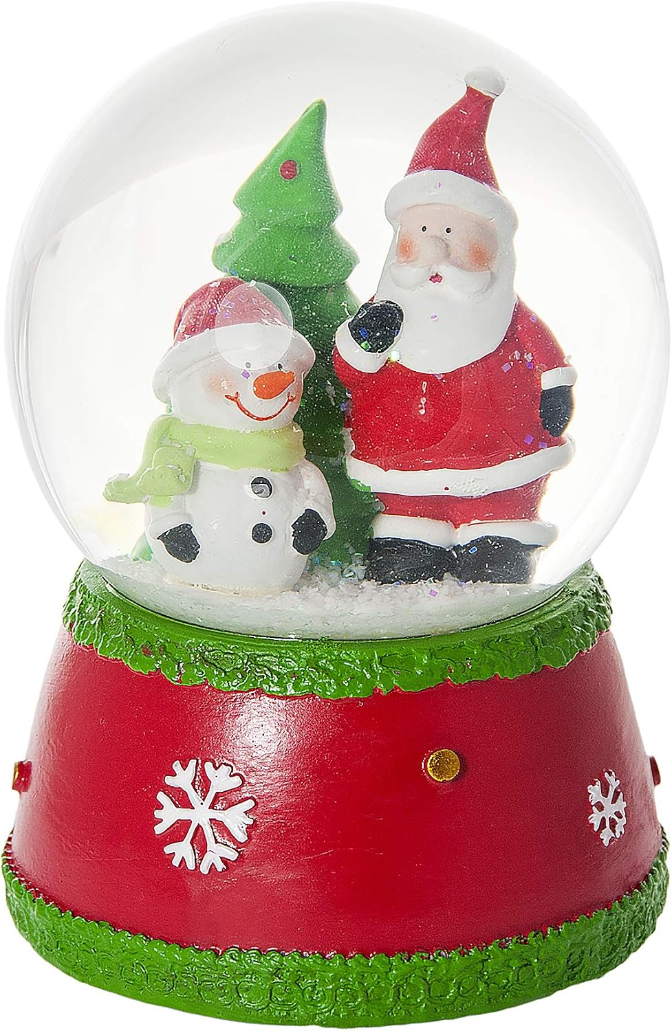 Mousehouse Gifts Weihnachten Schneekugel Spieluhr mit Weihnachtsmann und Schneemann
