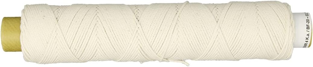 Kerzendocht 100 m, ungewachster Runddocht BWR 4 für Bienen- und Pflanzenwachse, BWR 4