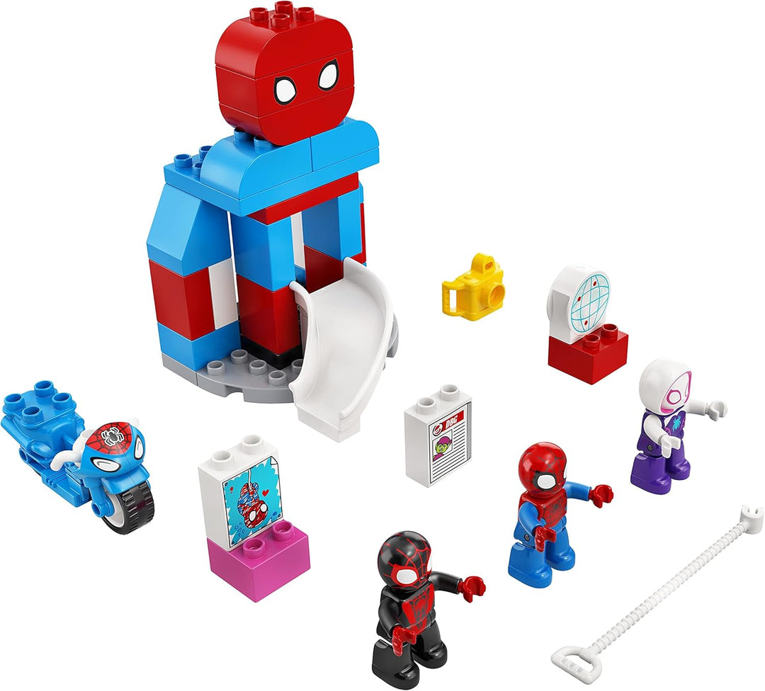 LEGO 10940 DUPLO Marvel Spider-Mans Hauptquartier, Kinderspielzeug zum Bauen mit Spider-Man-Figur fü