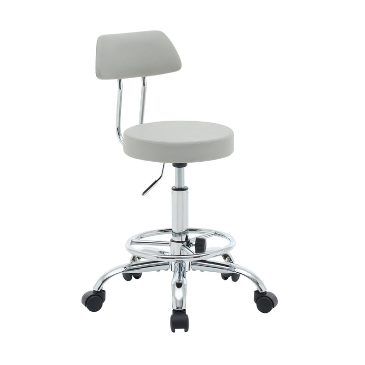 FIRAVOE Ergonomischer Büro-Zeichenstuhl, höhenverstellbarer Rollhocker mit Fussstütze 49,5–67,6 cm,
