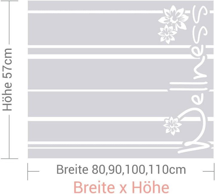 GRAZDesign Fensterfolie Bad Blickdicht - Sichtschutzfolie Wellness Badezimmer - für Dusche &amp; Fenster