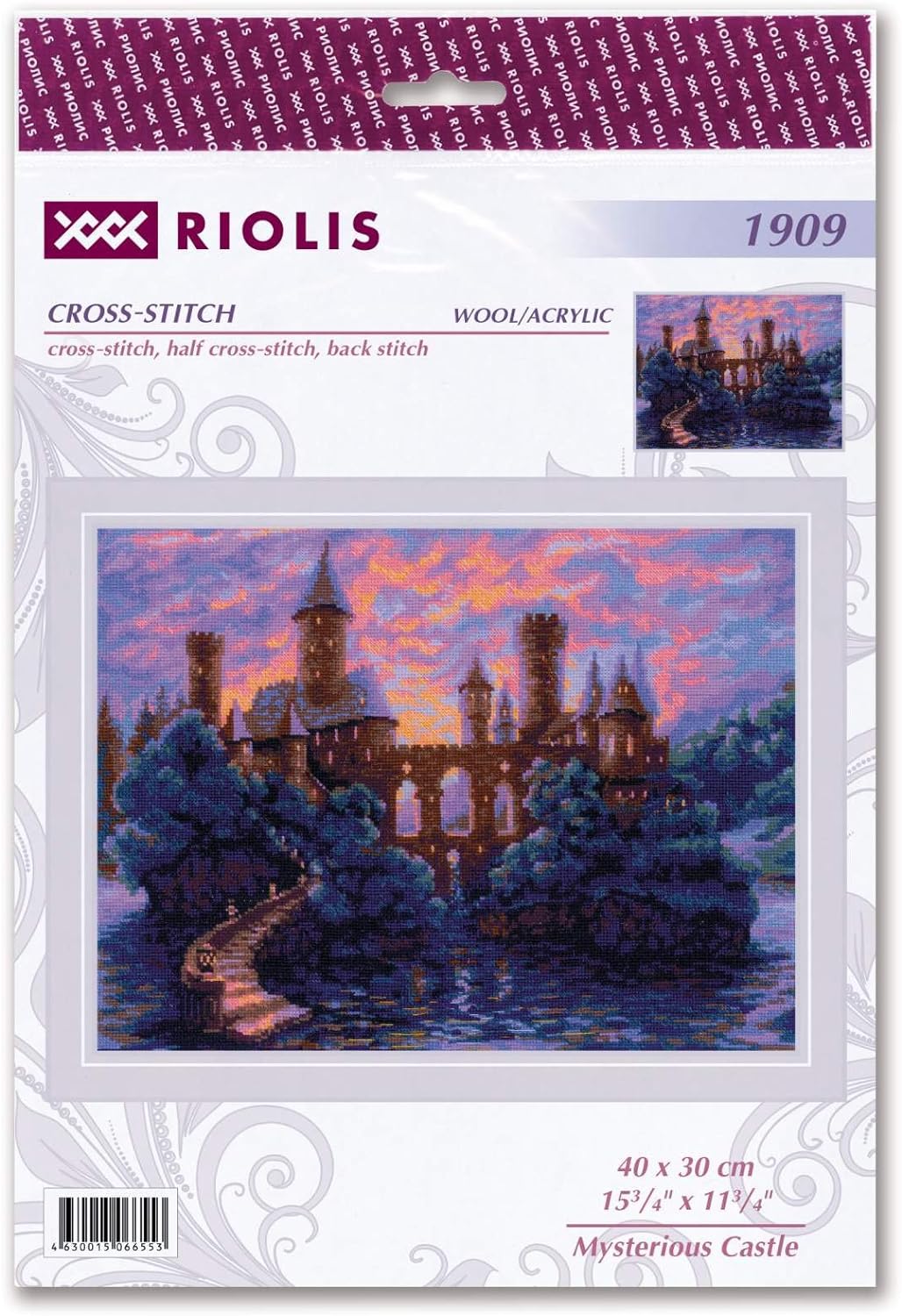 Riolis 1909 Kreuzstich Set, Mehrfarbig, 40x30cm