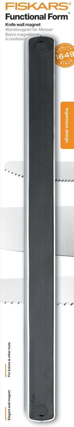 Fiskars Wandmagnet für Messer, Länge: 32 cm, Metall/Kunststoff, Functional Form, Schwarz/Silber, 100