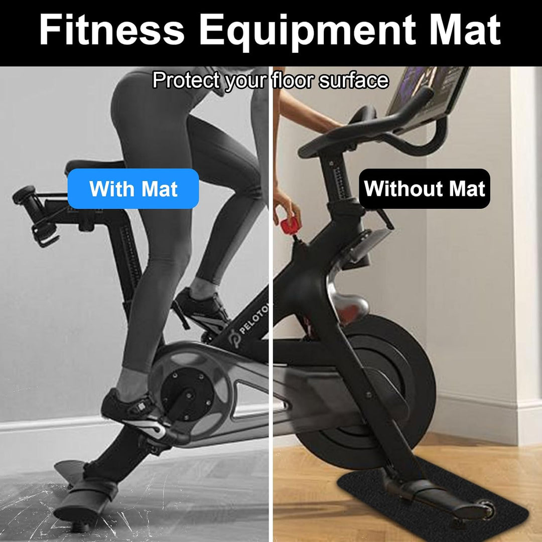 2 Stück Bodenschutzmatte für Sportgeräte Fitnessgeräte 28 x 70cm, Bodenschutzmatte Fitness 6mm Dicke