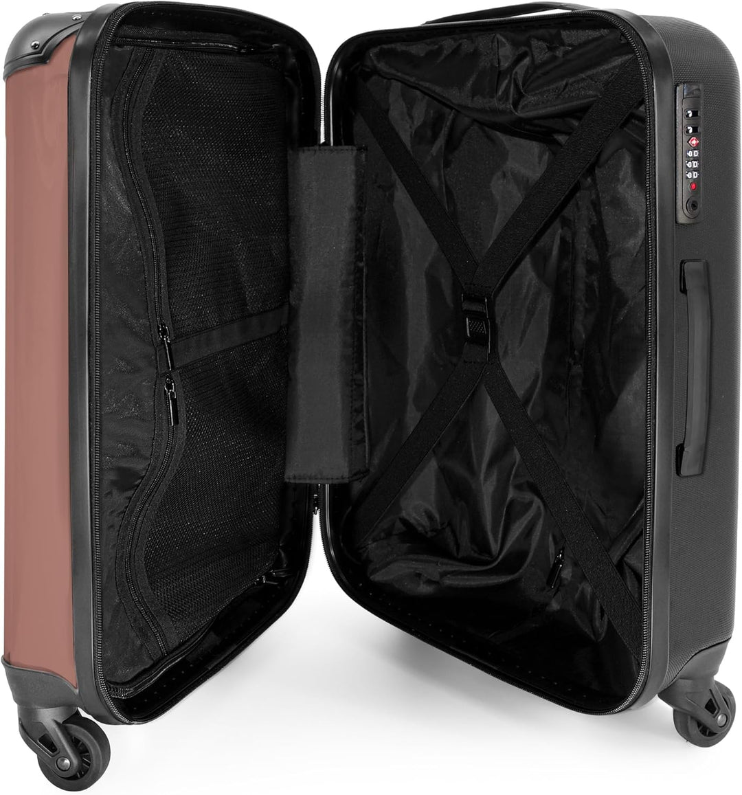 NoBoringSuitcases.com® Reisekoffer 67cm 72L Personalisiert - Grosser Hartschalenkoffer mit Rollen, L