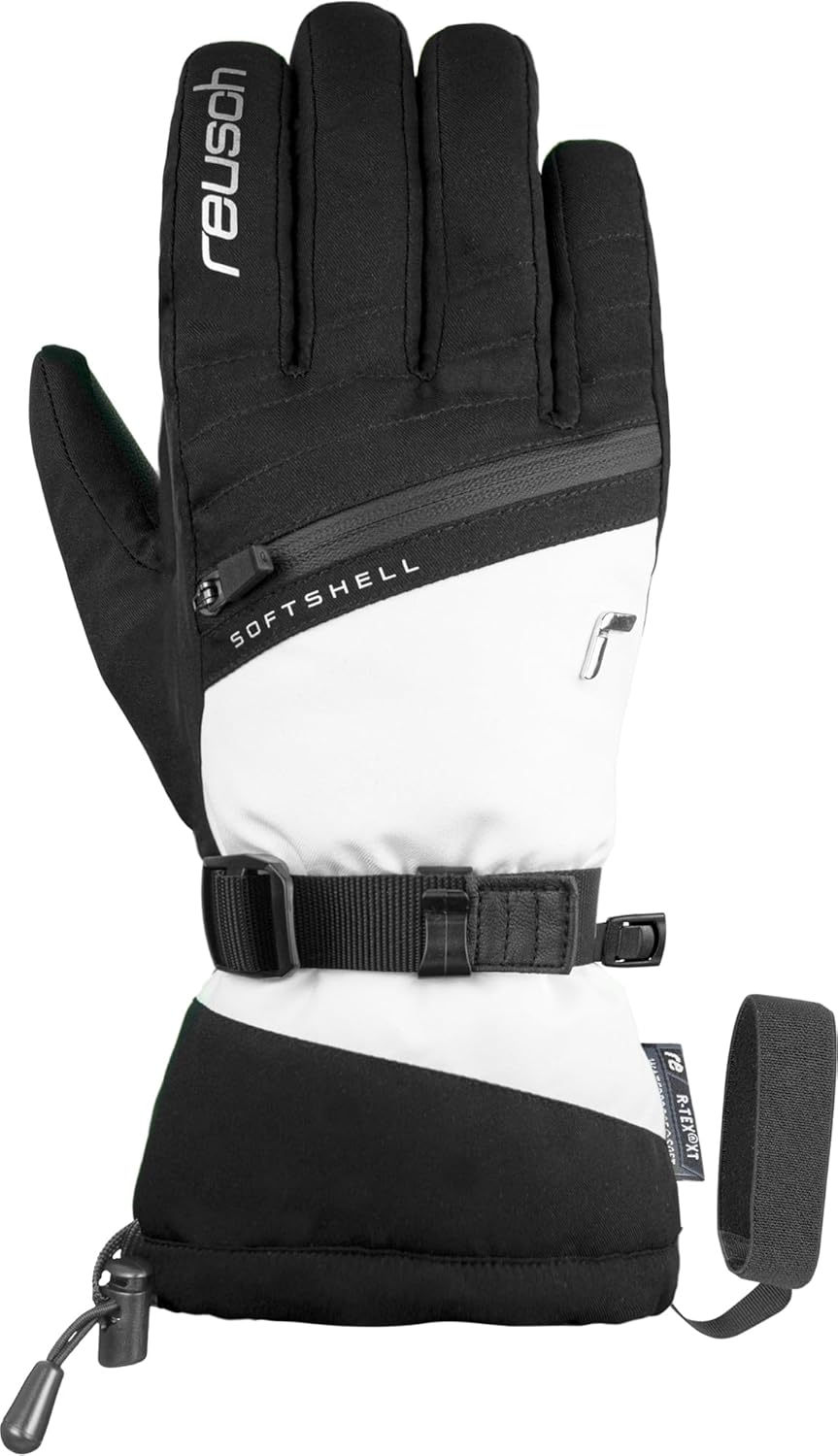 Reusch Damen Handschuhe Demi R-tex Xt Extra Warm, Wasserdicht, Atmungsaktiv 8 schwarz / weiss, 8 sch
