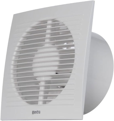 EUROPLAST Ø 125mm Wandventilator Lüfter Abluft Ventilator Küche WC Bad - mit Timer/Nachlauf - Kunsts