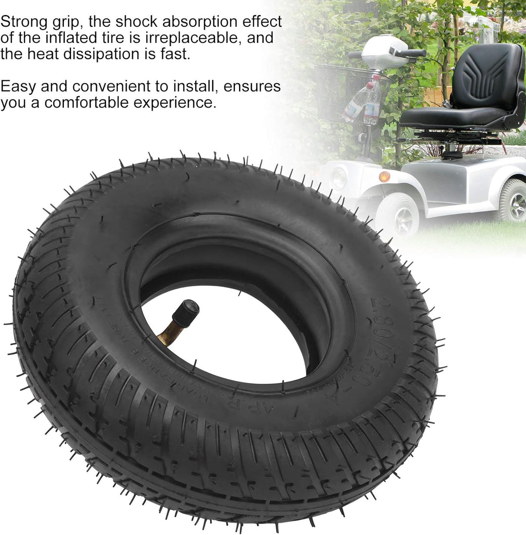 Alomejor Scooter Wheel Reifen Innenschlauch Schlauchreifen 2.80‑2.50‑4 für Elektroroller-Ersatzrad