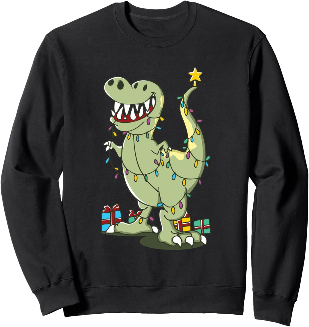 Tree Rex Dinosaurier T-Rex Weihnachtsbaum Dino Tannenbaum Sweatshirt