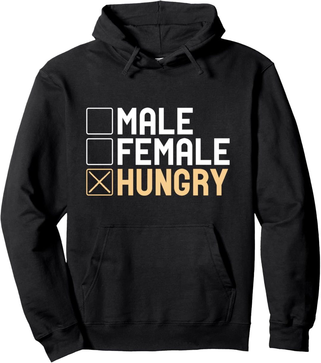 Hungry Non-Binary Gender Essen Lover Pullover Hoodie