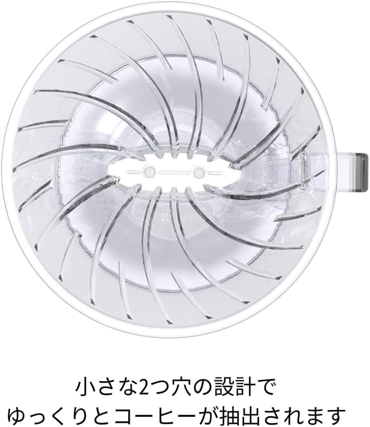 Hario Pegasus Tropfer mit flachem Boden, Grösse 03, transparent 3 Transparent, 3 Transparent