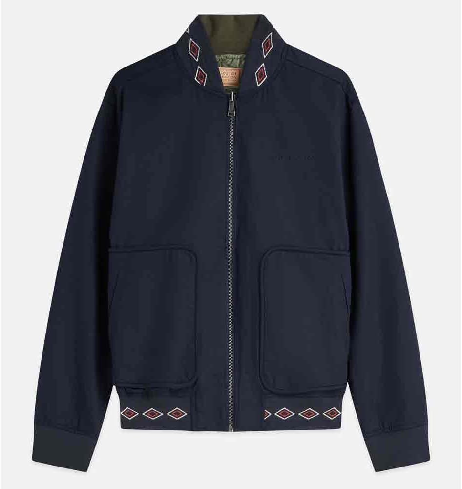 Scotch & Soda Herren Reversiible Bomber Jacket S SKY CAPTAIN 401, S SKY CAPTAIN 401