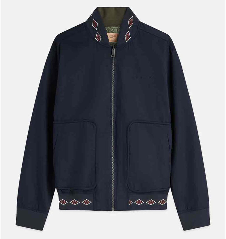 Scotch & Soda Herren Reversiible Bomber Jacket S SKY CAPTAIN 401, S SKY CAPTAIN 401