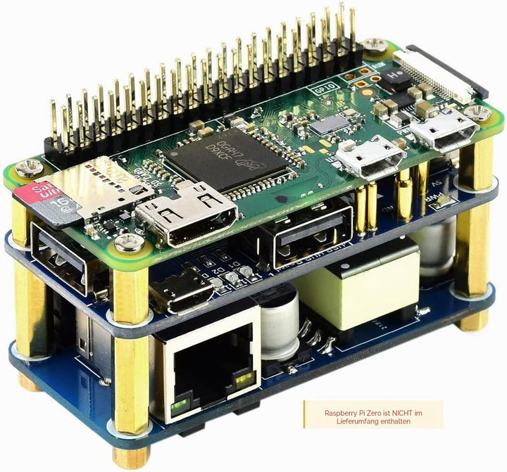 IBest PoE Ethernet/USB HUB HAT with Box for Raspberry Pi Zero/Zero W/Zero WH,Power Over Ethernet USB