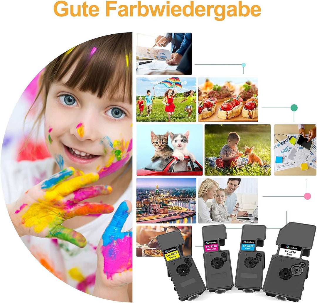 LeciRoba TK-5220 für Kyocera TK-5230 TK5220 Toner für Kyocera Ecosys P5021cdw Kyocera Ecosys P5021cd