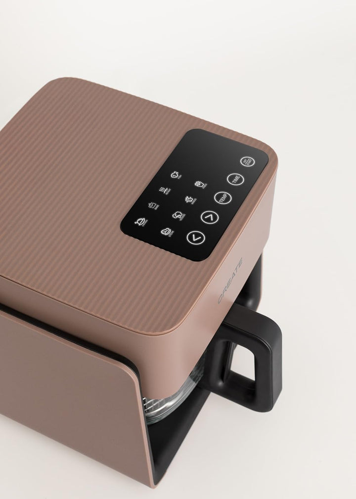 CREATE/AIR FRYER MIST/Ölfreie Heissluftfritteuse 4.2 L ohne Wasserdampfgarer Mokka/Fassungsvermögen