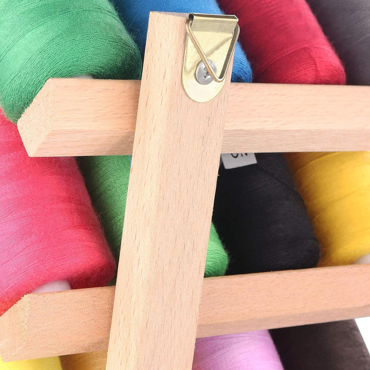 Curtzy Garnrollenhalter zur Aufbewahrung für 120 Spulen - Fadenhalter Spulenhalter Garnrollen Organi