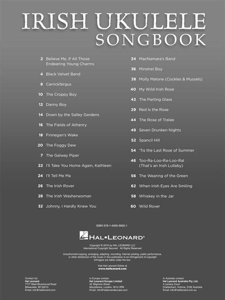 Irish Ukulele Songbook: 30 Favorites To Strum &amp; Sing, Taschenbuch