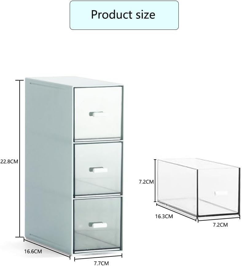 Küchen Organizer mit 3 Schubladen, Aufbewahrungsbox für Teebeutel, Kaffeepads, Teebox mit 3 Schublad