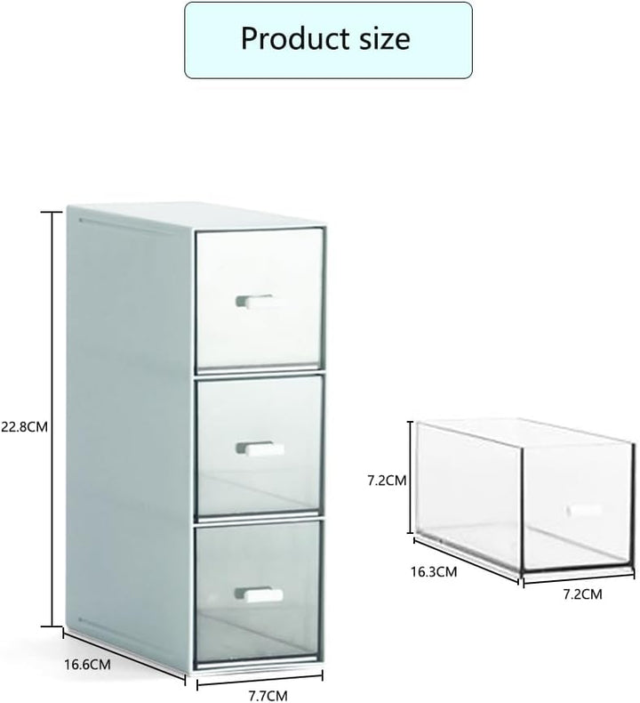 Küchen Organizer mit 3 Schubladen, Aufbewahrungsbox für Teebeutel, Kaffeepads, Teebox mit 3 Schublad