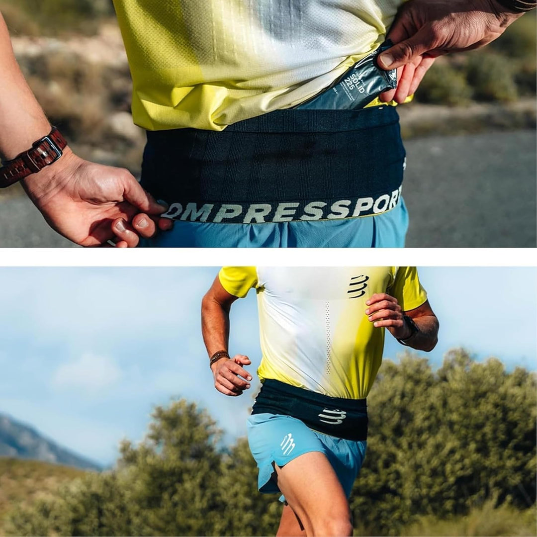 COMPRESSPORT Unisex Free Belt Laufgürtel (1er Pack) XS-S Schwarz, XS-S Schwarz