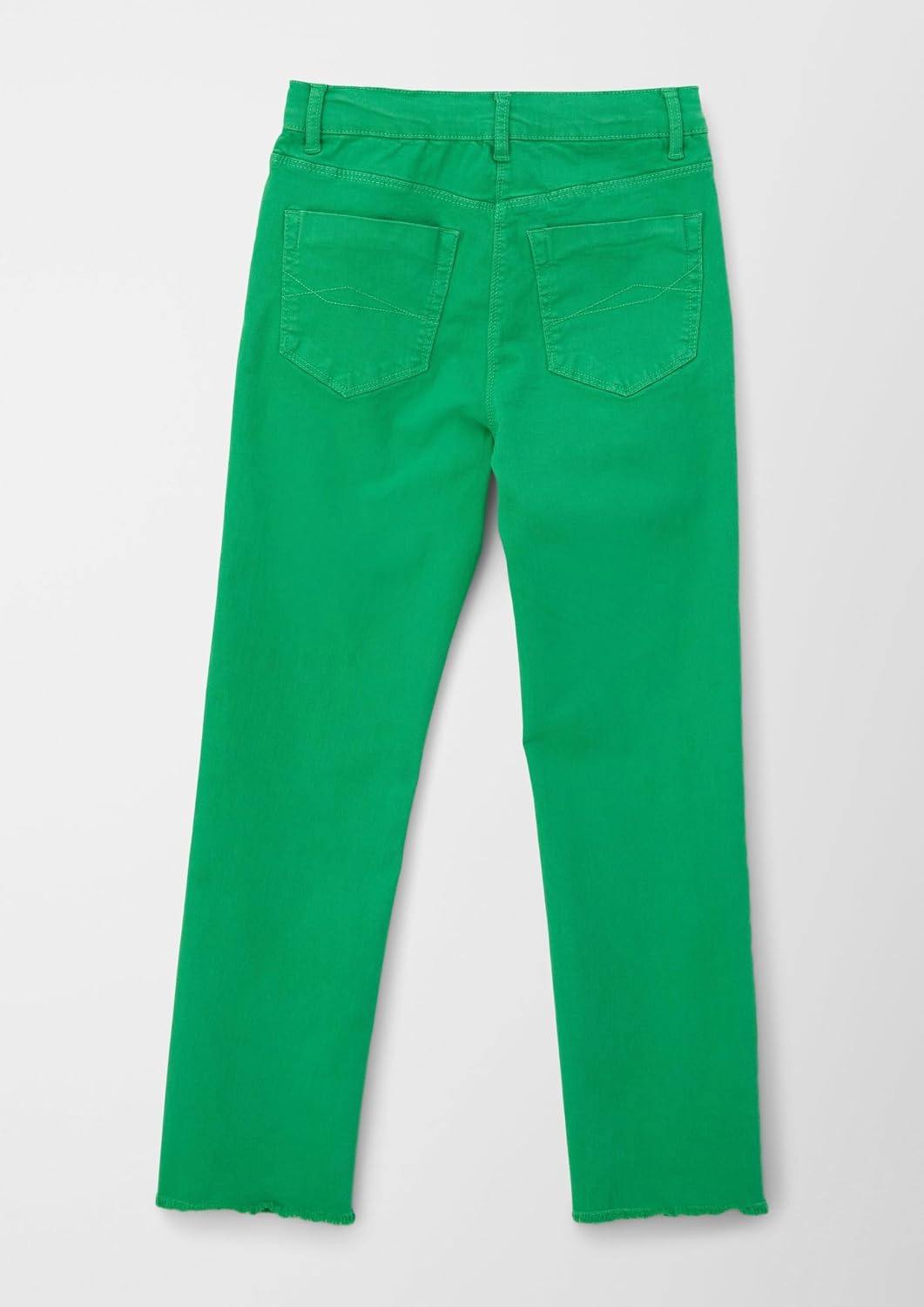 s.Oliver Mädchen Colored Denim, Straight Leg Croped Colored Denim, Straight Leg Croped 134 Grün, 134