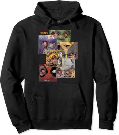 Marvel Zombies Group Shot Zombie Faces Pullover Hoodie