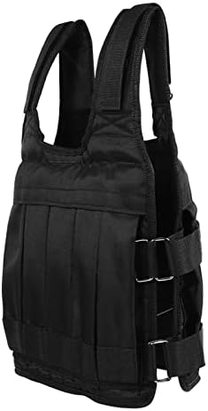 50 Kg Gewichtsweste, Trainingsgewichtsweste mit 12 Taschen und Schaumstoffpolster, Verstellbare Gürt