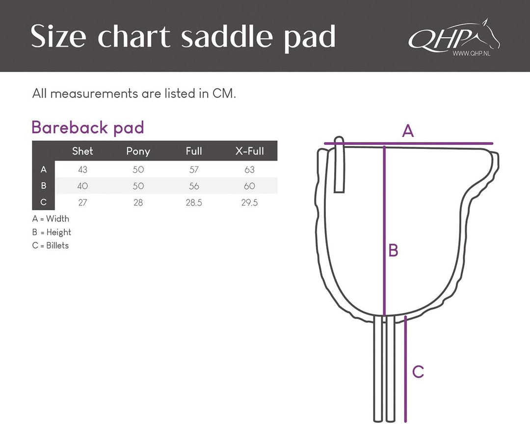 QHP Bareback Pad Sattelkissen, Grösse:WB, Farbe:Sky WB sky, WB sky