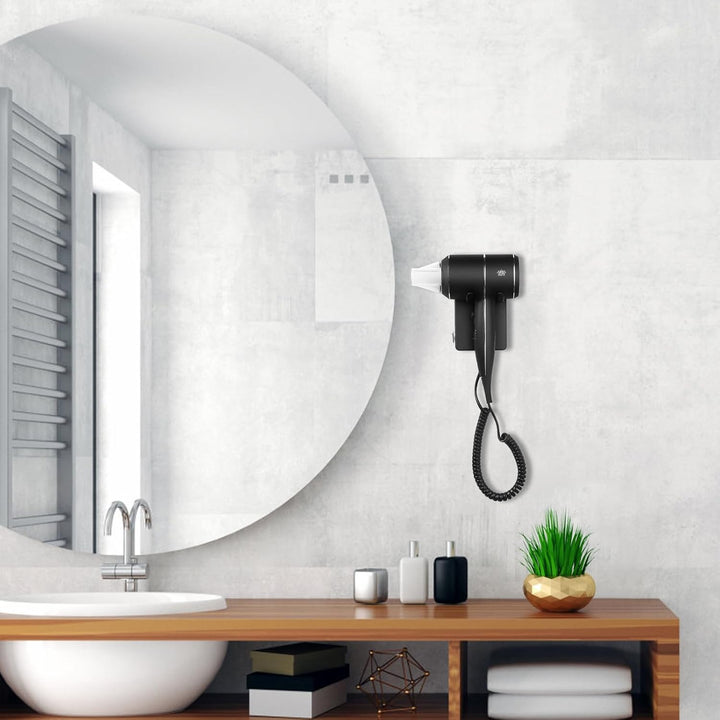 QL Haartrockner Ionen mit Wandhalterung und USB-Steckdose,Föhn mit ThermoProtect Technologie 2000wat