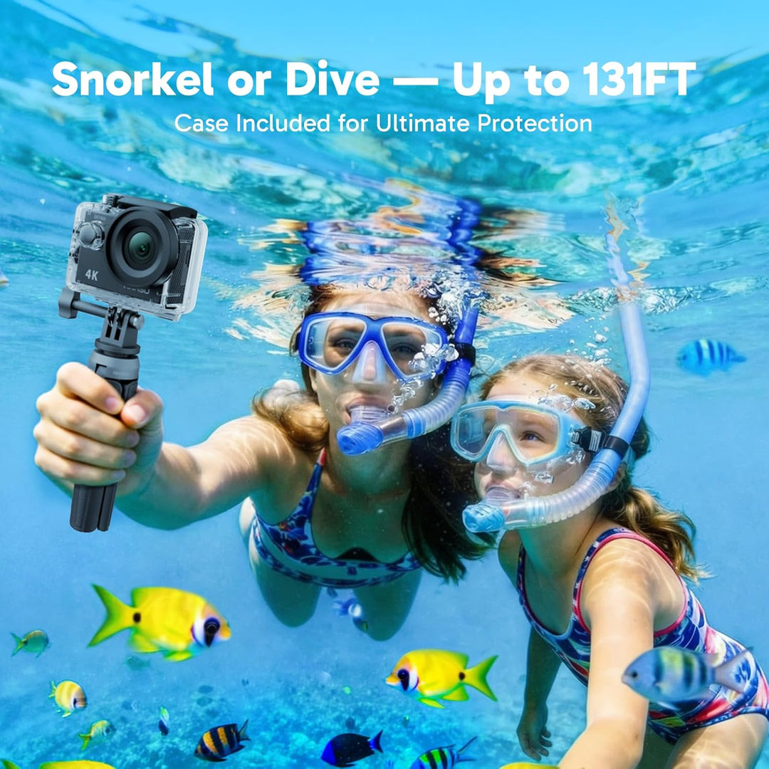 AKASO Action Cam,4K WiFi Action Kamera/Unterwasserkamera 170°Ultra Weitwinkel Full HD Sportcamera mi