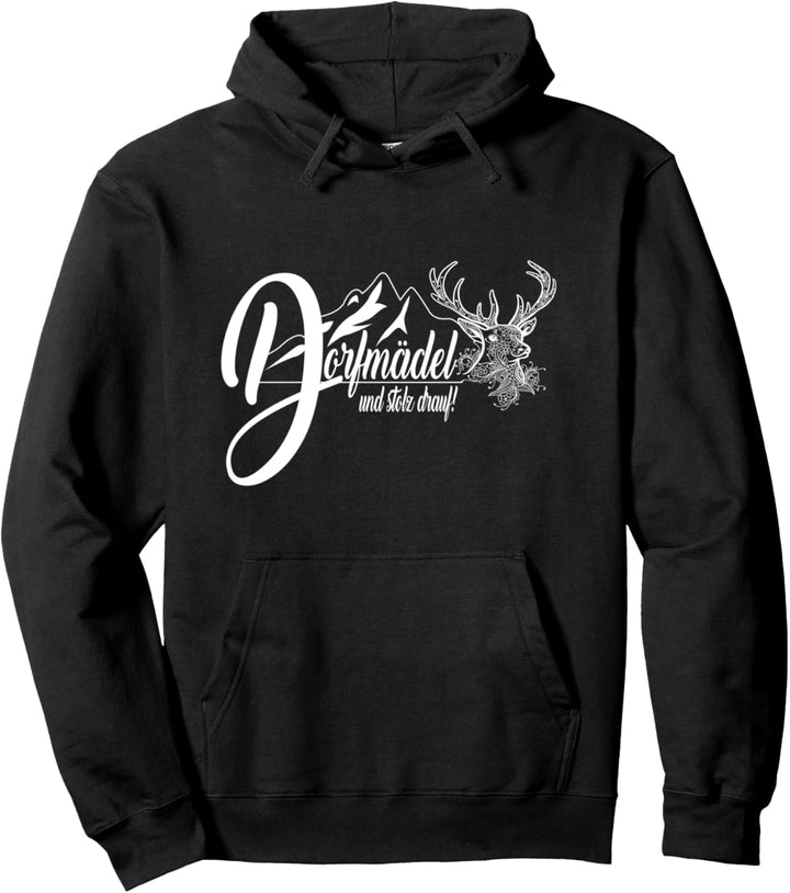 Dorfmädel & Stolz drauf Dorfkind Hirsch Bauernhof Landwirt Pullover Hoodie