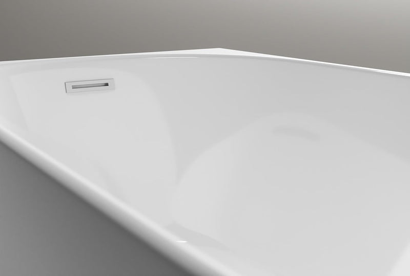 BERNSTEIN Eck-Badewanne aus Sanitäracryl Wanne mit Doppelwandiger Konstruktion 170 x 80 x 58 cm - 5