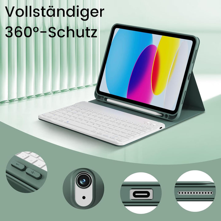 Hülle mit Tastatur Hülle für iPad 11 Generation (A16) Hülle 11 Zoll 2025/10 Generation 10.9 Zoll 202