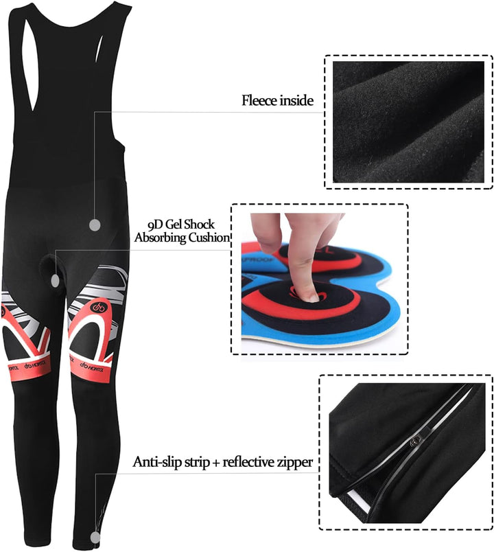HOMTOL Radtrikot Set Langarm Herren Thermische Fleece Winter Fahrradbekleidung Radsportanzüge Fahrra